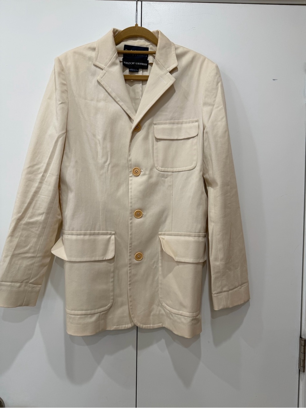 Vintage RALPH Ralph Lauren Bergdorf Goodman Cream Utility Safari Jacket Blazer